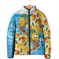 Aloha Hawaii Summer Padded Jacket Hawaiian Lei Surfing Mango Palaka Motifs