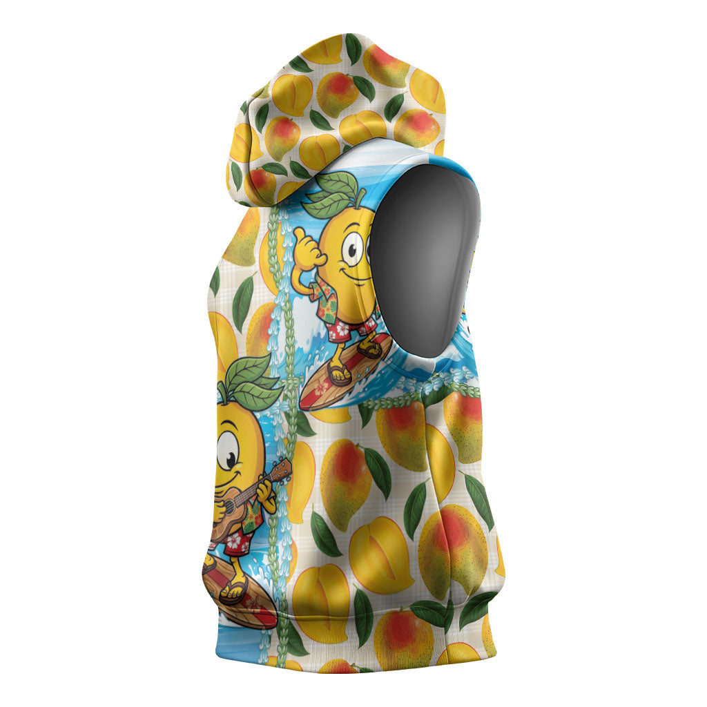 Aloha Hawaii Summer Sleeveless Hoodie Hawaiian Lei Surfing Mango Palaka Motifs