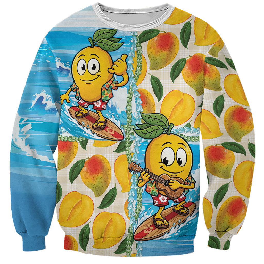 Aloha Hawaii Summer Sweatshirt Hawaiian Lei Surfing Mango Palaka Motifs