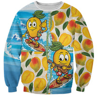 Aloha Hawaii Summer Sweatshirt Hawaiian Lei Surfing Mango Palaka Motifs