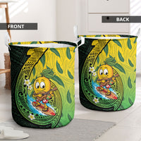 Hawaii Surfing Mango Laundry Basket Manako Polynesian Fish Hook