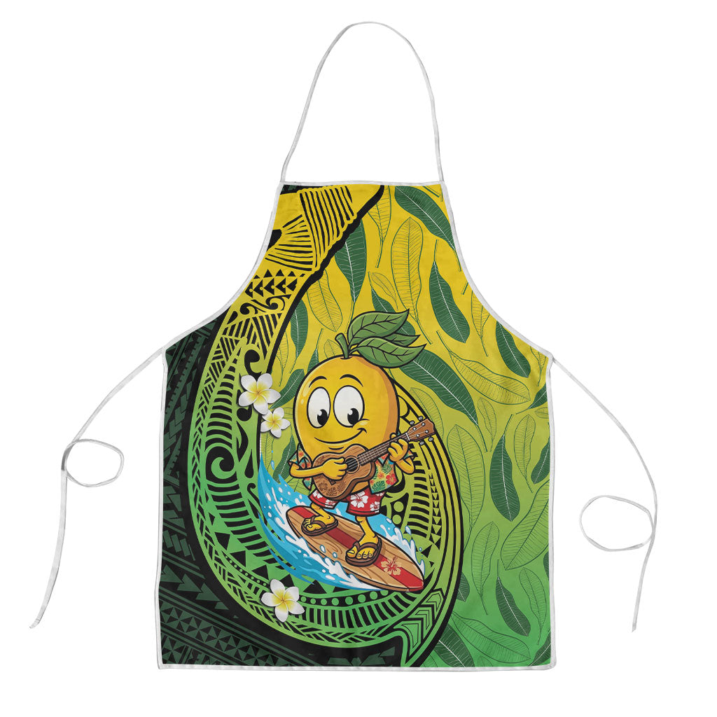 Hawaii Surfing Mango Apron Manako Polynesian Fish Hook LT14 Green - Polynesian Pride