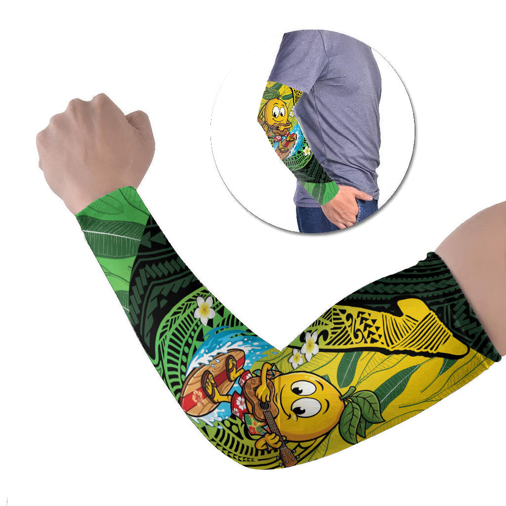 Hawaii Surfing Mango Arm Sleeves Manako Polynesian Fish Hook