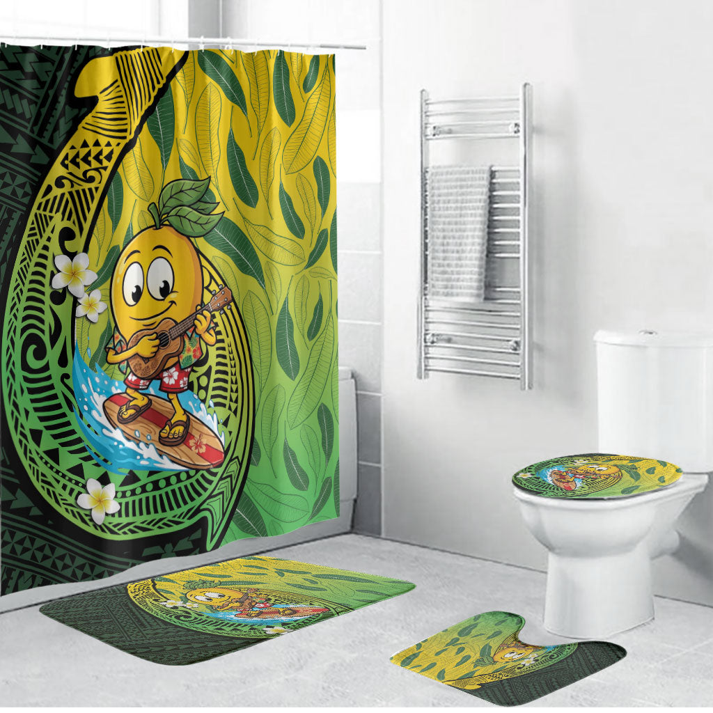 Hawaii Surfing Mango Bathroom Set Manako Polynesian Fish Hook