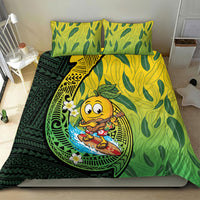 Hawaii Surfing Mango Bedding Set Manako Polynesian Fish Hook