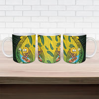 Hawaii Surfing Mango Ceramic Mug Manako Polynesian Fish Hook