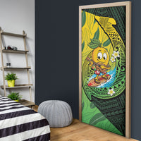 Hawaii Surfing Mango Door Cover Manako Polynesian Fish Hook