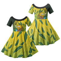 Hawaii Surfing Mango Family Matching Summer Maxi Dress and Hawaiian Shirt Manako Polynesian Fish Hook