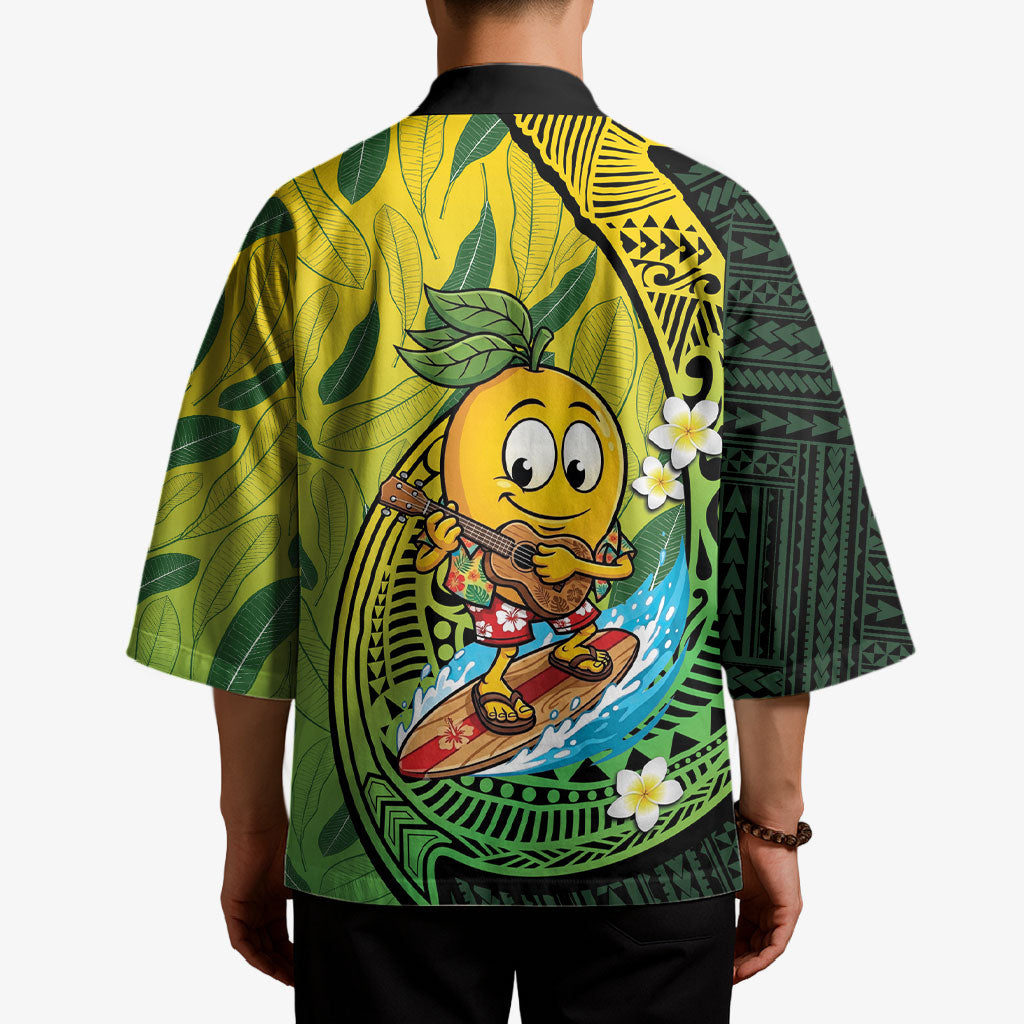 Hawaii Surfing Mango Kimono Manako Polynesian Fish Hook