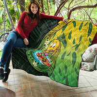 Hawaii Surfing Mango Quilt Manako Polynesian Fish Hook