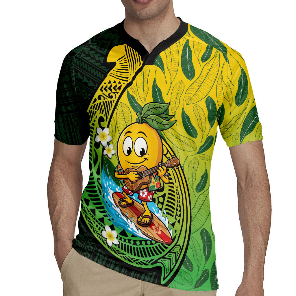 Hawaii Surfing Mango Rugby Jersey Manako Polynesian Fish Hook