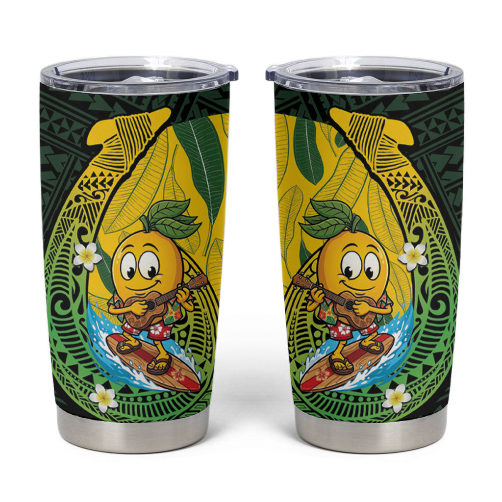 Hawaii Surfing Mango Tumbler Cup Manako Polynesian Fish Hook
