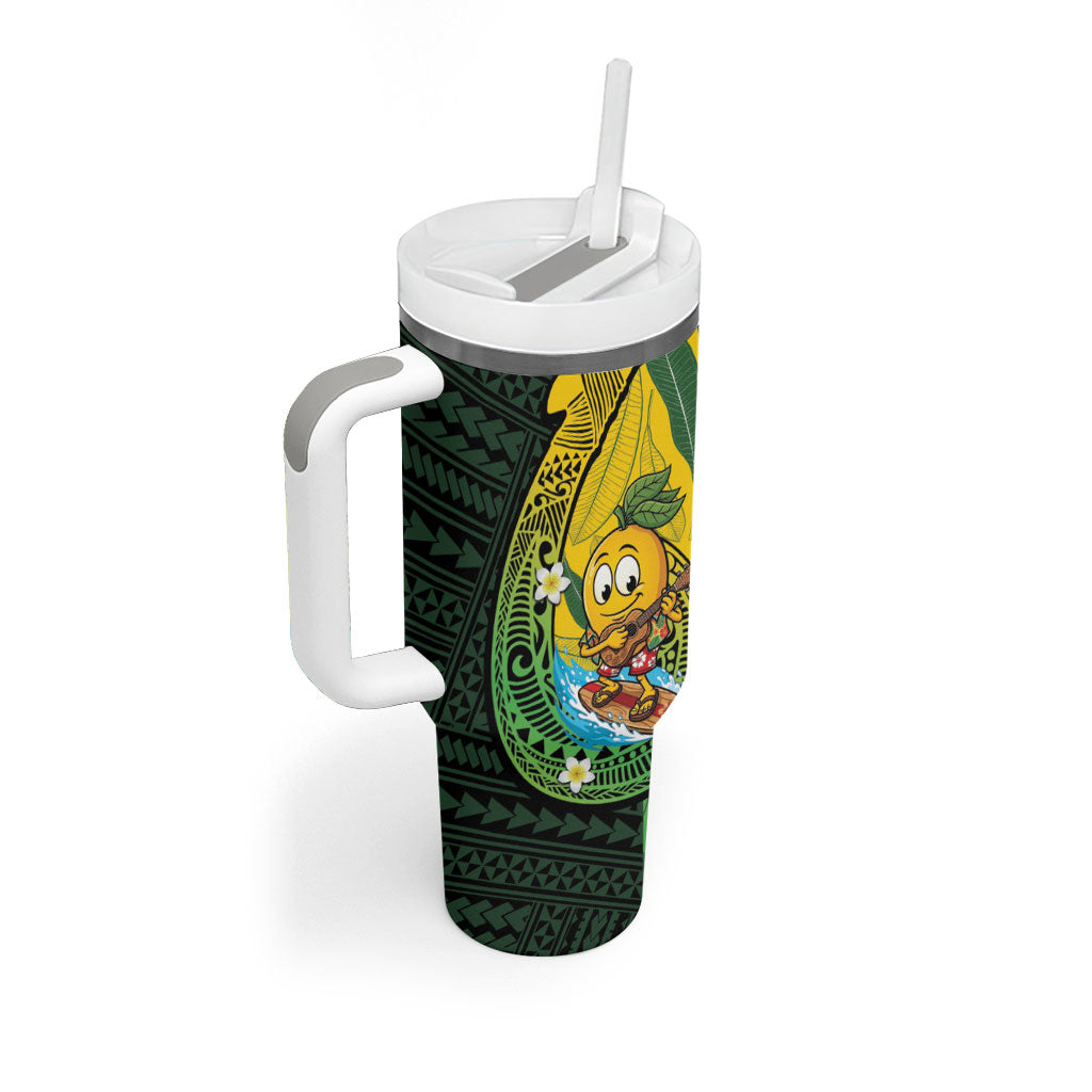 Hawaii Surfing Mango Tumbler With Handle Manako Polynesian Fish Hook