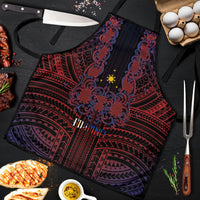 Filipino Barong Tagalog Inspired Apron Mabuhay Philippines Festival Polynesian Pattern LT14 Black - Polynesian Pride