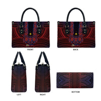 Filipino Barong Tagalog Inspired Leather Bag Mabuhay Philippines Festival Polynesian Pattern LT14 - Polynesian Pride