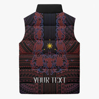 Filipino Barong Tagalog Inspired Personalised Sleeveless Puffer Jacket Mabuhay Philippines Festival Polynesian Pattern LT14 - Polynesian Pride