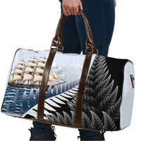 Personalised New Zealand Pakeha Travel Bag Kiwi Silver Fern and Sailing Ship Compass LT14 - Polynesian Pride