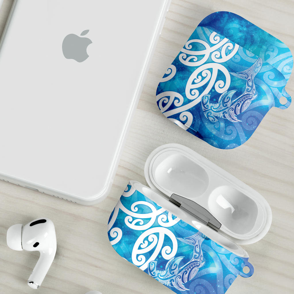 Hammerhead Shark Tattoo New Zealand AirPods Case Maori Galaxy Mangopare Pattern LT14 - Polynesian Pride