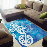 Hammerhead Shark Tattoo New Zealand Area Rug Maori Galaxy Mangopare Pattern LT14 - Polynesian Pride