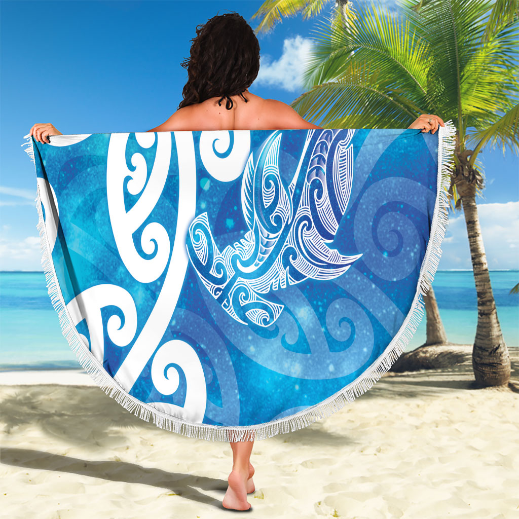 Hammerhead Shark Tattoo New Zealand Beach Blanket Maori Galaxy Mangopare Pattern LT14 - Polynesian Pride