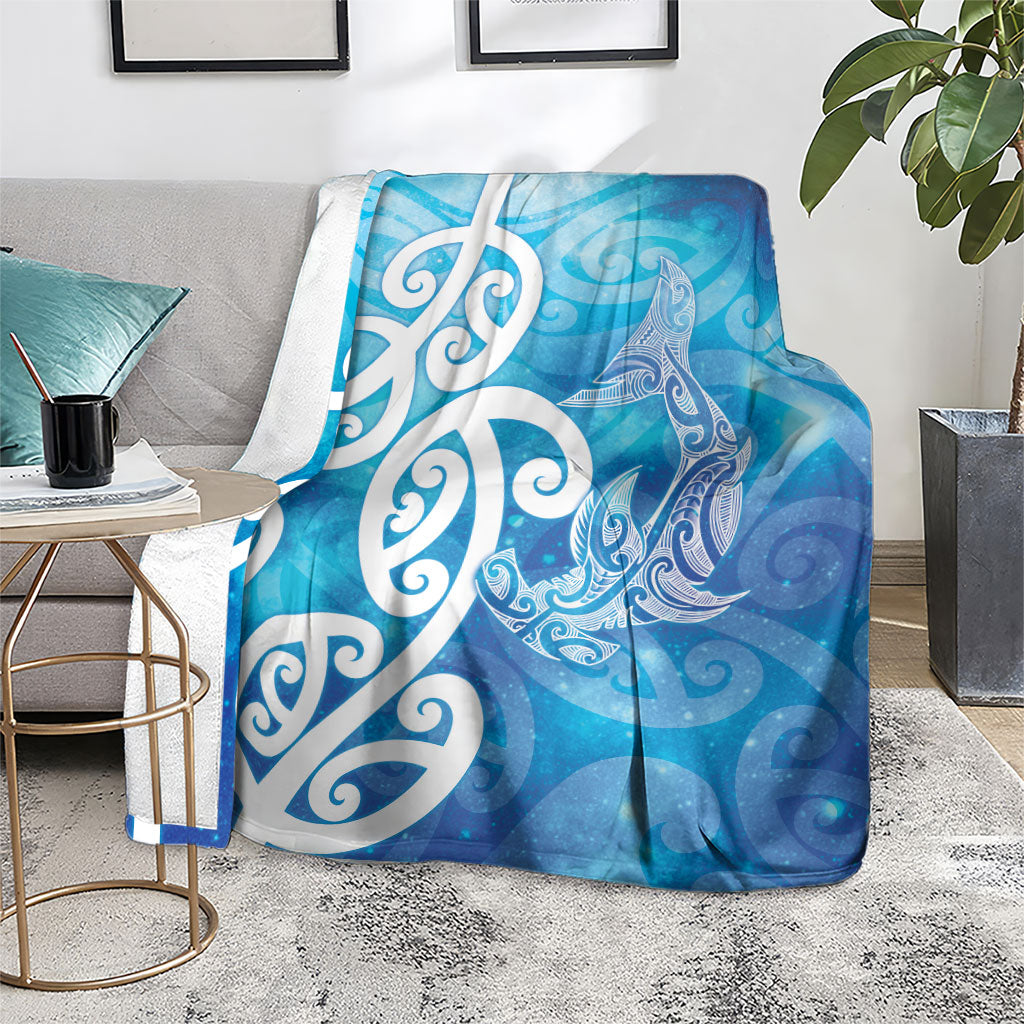 Hammerhead Shark Tattoo New Zealand Blanket Maori Galaxy Mangopare Pattern LT14 - Polynesian Pride