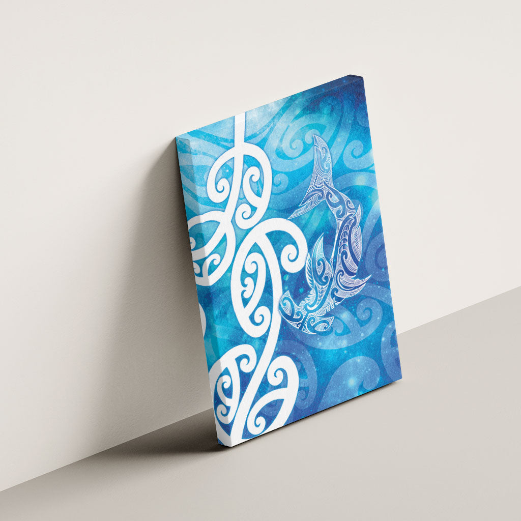 Hammerhead Shark Tattoo New Zealand Canvas Wall Art Maori Galaxy Mangopare Pattern LT14 - Polynesian Pride
