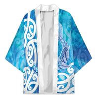 Hammerhead Shark Tattoo New Zealand Kimono Maori Galaxy Mangopare Pattern LT14 Unisex Turquoise - Polynesian Pride