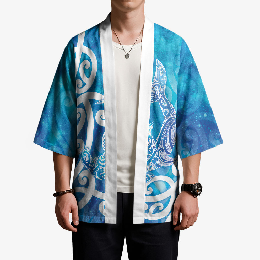 Hammerhead Shark Tattoo New Zealand Kimono Maori Galaxy Mangopare Pattern LT14 - Polynesian Pride
