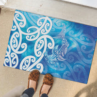Hammerhead Shark Tattoo New Zealand Rubber Doormat Maori Galaxy Mangopare Pattern LT14 - Polynesian Pride