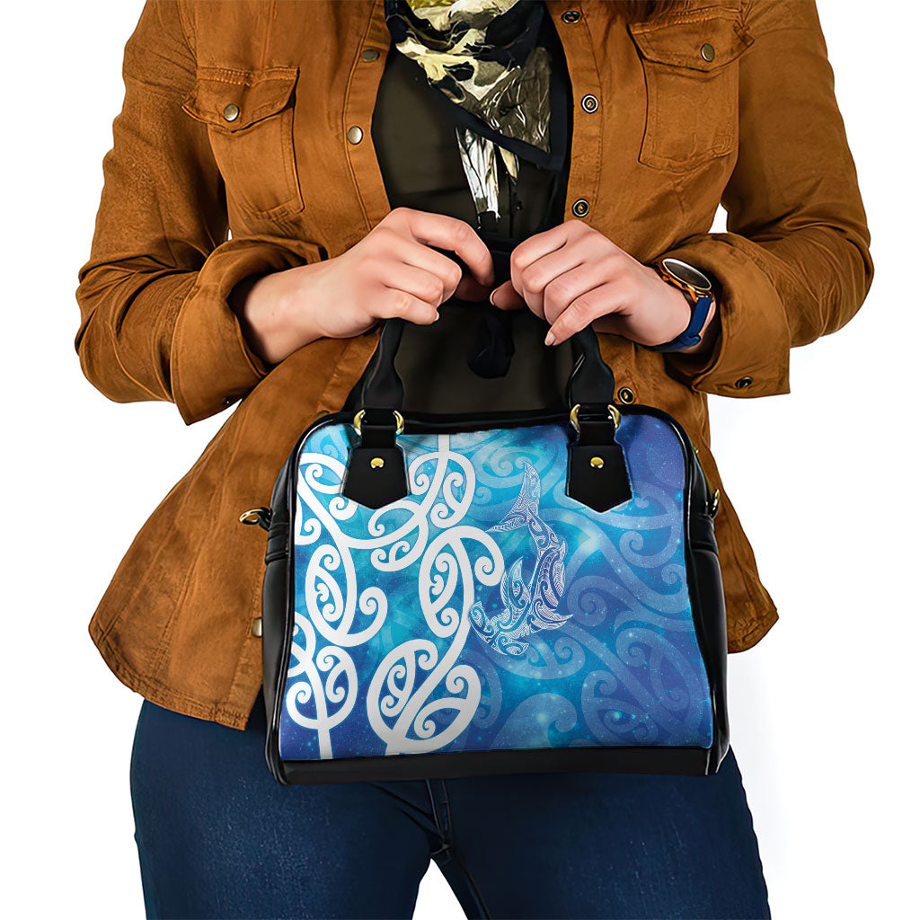 Hammerhead Shark Tattoo New Zealand Shoulder Handbag Maori Galaxy Mangopare Pattern LT14 - Polynesian Pride