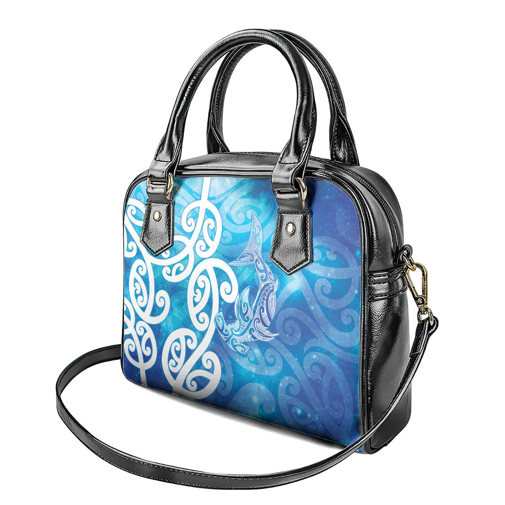 Hammerhead Shark Tattoo New Zealand Shoulder Handbag Maori Galaxy Mangopare Pattern LT14 - Polynesian Pride