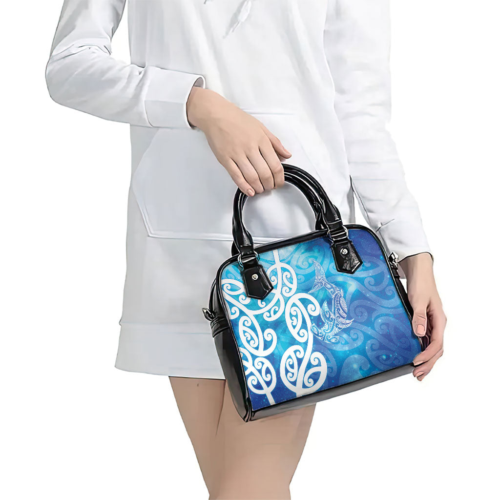 Hammerhead Shark Tattoo New Zealand Shoulder Handbag Maori Galaxy Mangopare Pattern LT14 - Polynesian Pride