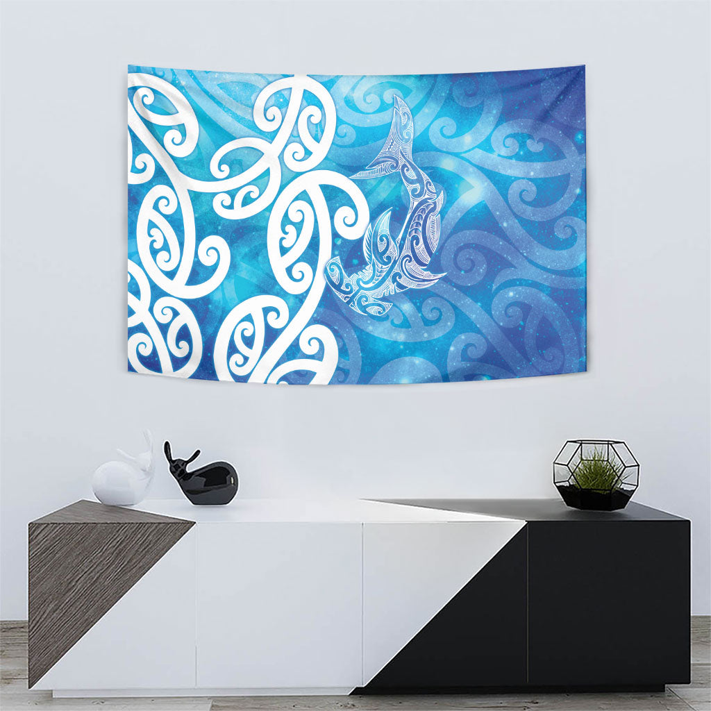 Hammerhead Shark Tattoo New Zealand Tapestry Maori Galaxy Mangopare Pattern LT14 - Polynesian Pride