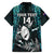 Custom New Zealand Silver Fern Rugby Family Matching Off Shoulder Long Sleeve Dress and Hawaiian Shirt Aotearoa All Black Dabbing Ball With Maori Paua Shell LT14 - Polynesian Pride