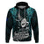 Custom New Zealand Silver Fern Rugby Hoodie Aotearoa All Black Dabbing Ball With Maori Paua Shell LT14 Pullover Hoodie Turquoise - Polynesian Pride