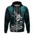 Custom New Zealand Silver Fern Rugby Hoodie Aotearoa All Black Dabbing Ball With Maori Paua Shell LT14 Zip Hoodie Turquoise - Polynesian Pride