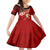 Tonga Rugby Kid Short Sleeve Dress Ikale Tahi Tongan Ngatu Pattern With Dabbing Ball LT14 KID Red - Polynesian Pride