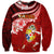 Tonga Rugby Sweatshirt Ikale Tahi Tongan Ngatu Pattern With Dabbing Ball LT14 Unisex Red - Polynesian Pride