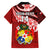 Custom Tonga Rugby Kid Hawaiian Shirt Ikale Tahi Tongan Ngatu Pattern With Dabbing Ball LT14 - Polynesian Pride