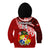 Custom Tonga Rugby Kid Hoodie Ikale Tahi Tongan Ngatu Pattern With Dabbing Ball LT14 - Polynesian Pride