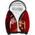 Custom Tonga Rugby Sherpa Hoodie Ikale Tahi Tongan Ngatu Pattern With Dabbing Ball LT14 Unisex Red - Polynesian Pride