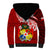 Custom Tonga Rugby Sherpa Hoodie Ikale Tahi Tongan Ngatu Pattern With Dabbing Ball LT14 - Polynesian Pride