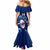 Custom Samoa Rugby Mermaid Dress Manu Samoa Ula Fala Dabbing Ball Polynesian Blue Version LT14 - Polynesian Pride