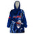 Custom Samoa Rugby Wearable Blanket Hoodie Manu Samoa Ula Fala Dabbing Ball Polynesian Blue Version LT14 One Size Blue - Polynesian Pride