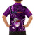 Samoa Rugby Family Matching Off Shoulder Maxi Dress and Hawaiian Shirt Manu Samoa Ula Fala Dabbing Ball Polynesian Purple Version LT14 - Polynesian Pride