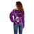 Samoa Rugby Off Shoulder Sweater Manu Samoa Ula Fala Dabbing Ball Polynesian Purple Version LT14 - Polynesian Pride