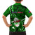 Samoa Rugby Family Matching Off Shoulder Maxi Dress and Hawaiian Shirt Manu Samoa Ula Fala Dabbing Ball Polynesian Green Version LT14 - Polynesian Pride