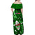 Samoa Rugby Off Shoulder Maxi Dress Manu Samoa Ula Fala Dabbing Ball Polynesian Green Version LT14 - Polynesian Pride