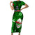 Samoa Rugby Short Sleeve Bodycon Dress Manu Samoa Ula Fala Dabbing Ball Polynesian Green Version LT14 Long Dress Green - Polynesian Pride