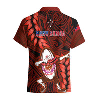 Samoa Rugby Hawaiian Shirt Manu Samoa Ula Fala Dabbing Ball Polynesian Red Version LT14 - Polynesian Pride